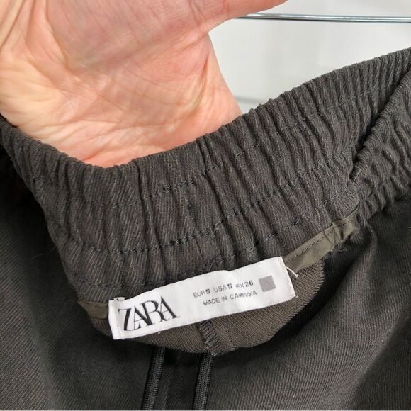Zara Joggers Womens Small Gray Ankle Zips Casual Comfy - Picture 4 of 8